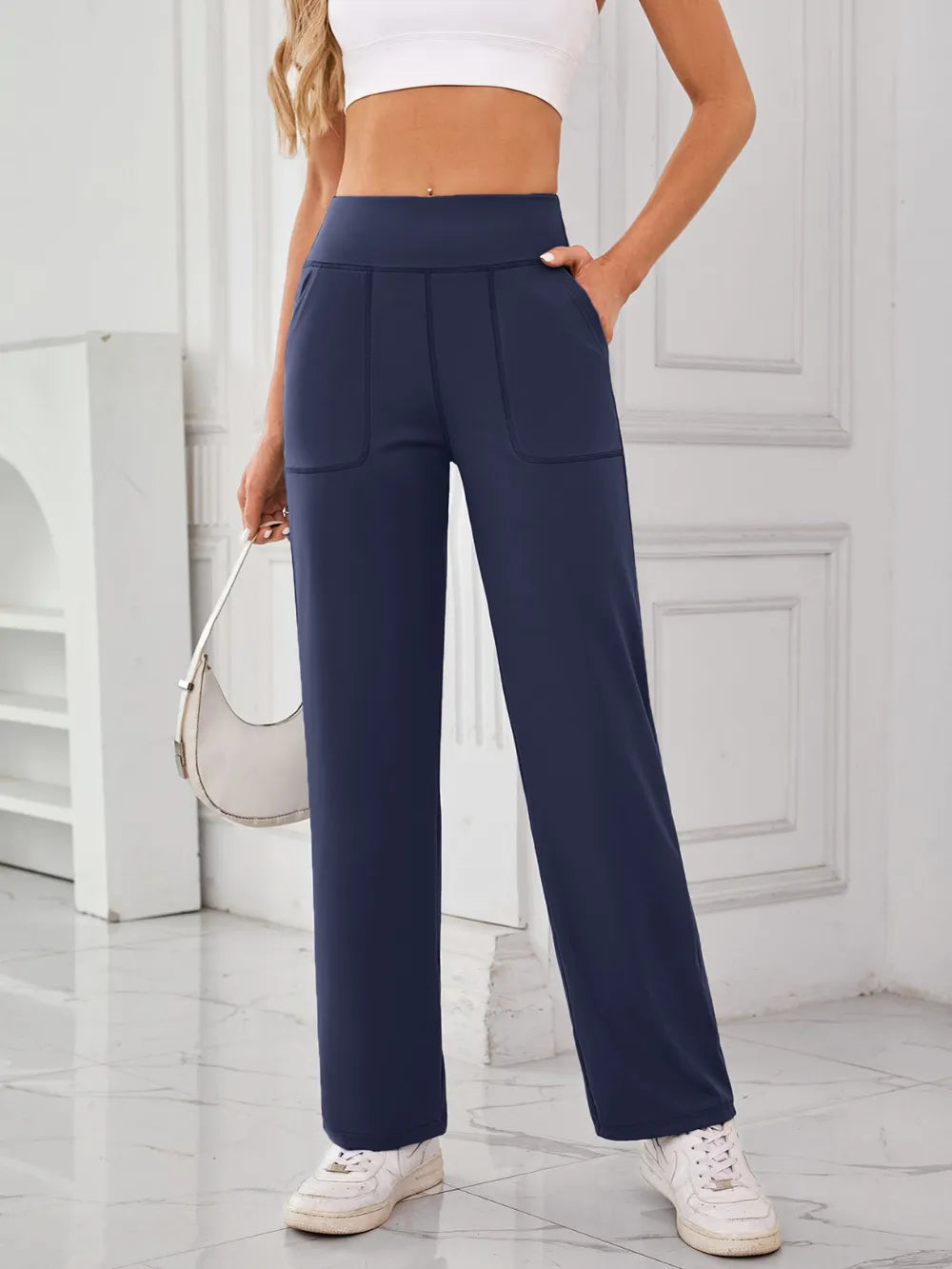 High Waist Active Pants with Pockets