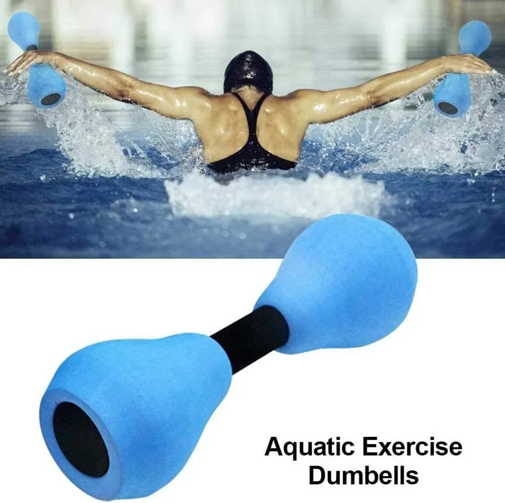 Water Dumbbells Aquatic Exercise Pool Fitness Equipment Blue Foam Water Aerobic Exercise Fitness Equipment