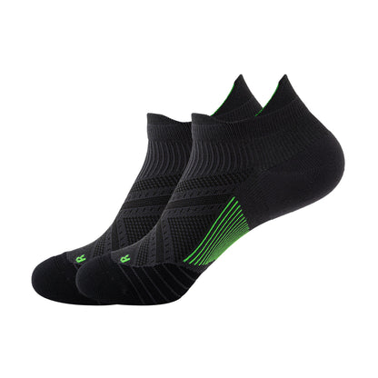 Professional sports socks for women, shallow socks for fitness and running, towel bottom, anti slip and wear-resistant sports boat socks