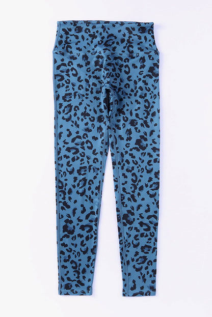 Green Classic Leopard Print Active Leggings