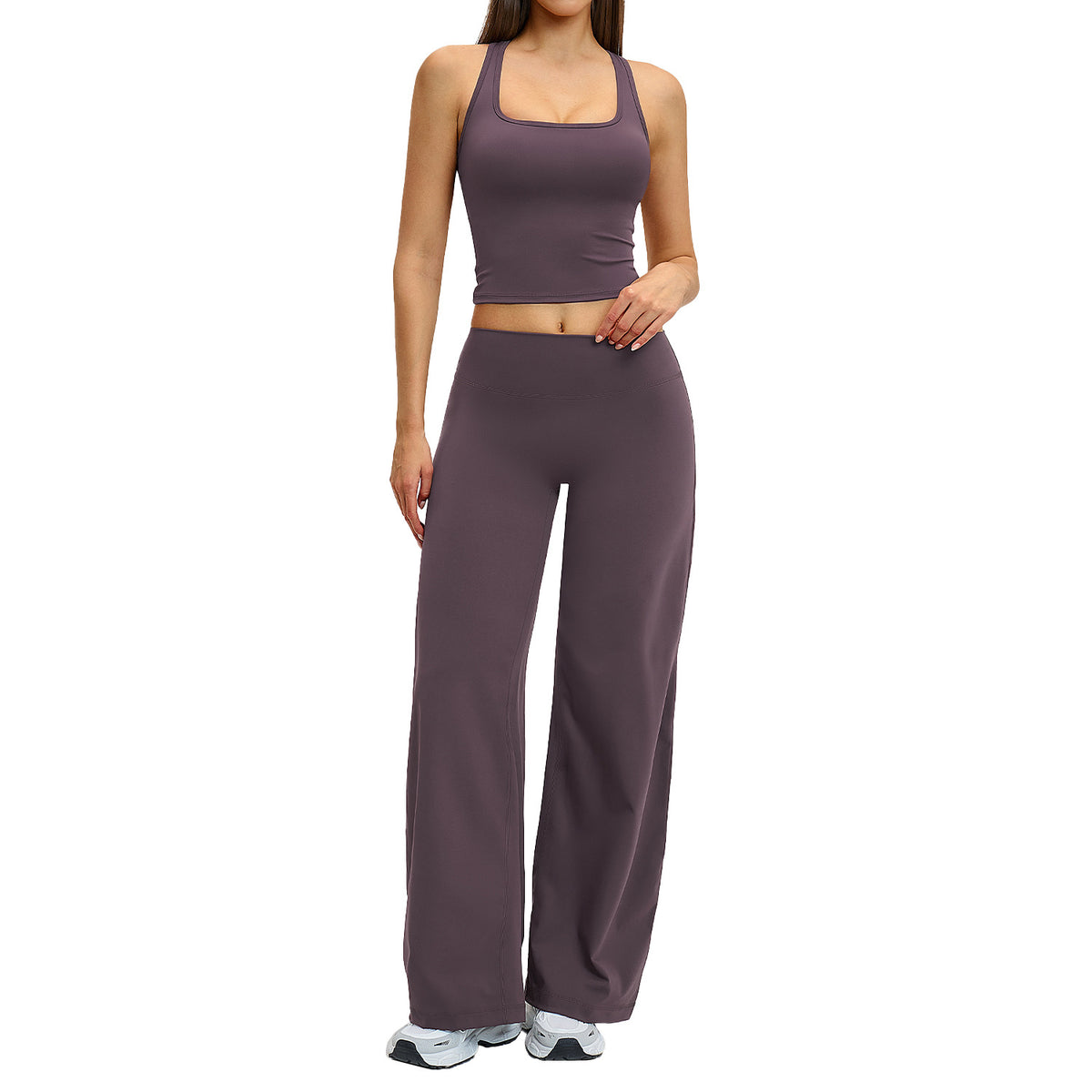 Comfortable Fleece-Lined Activewear Set, Form-Fitting Backless Sports Fitness Suit for Outdoor Leisure, Running, and Yoga