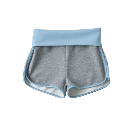 Elastic waist contrasting shorts for women