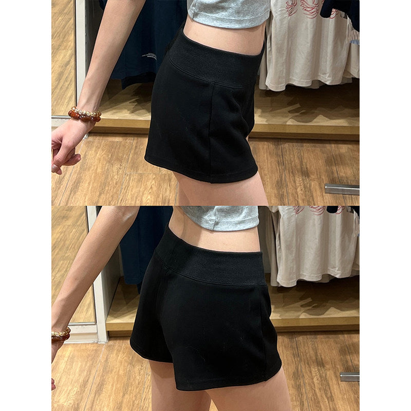 High-Waisted Elastic Bodycon Shorts for Women