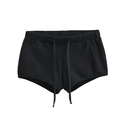 Elastic waist drawstring shorts for women
