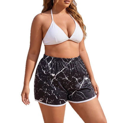 Women's Beach Shorts, Oversized Casual Printed Shorts