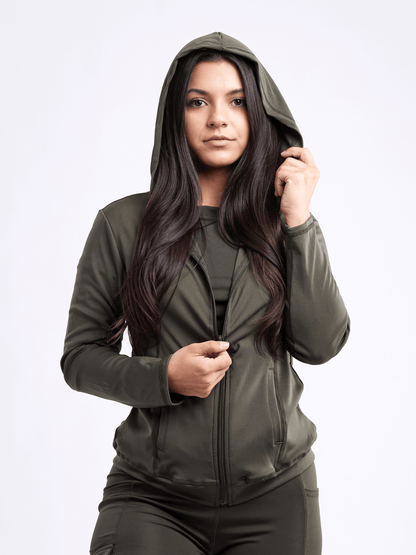 JupiterGear Athletic Fitted Zip-Up Hoodie Jacket with Pockets