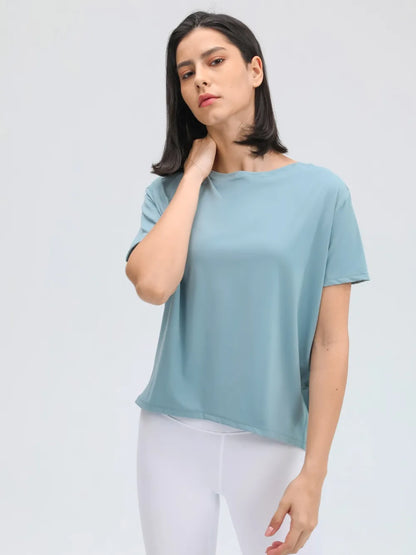 Millennia Round Neck Short Sleeve Active T-Shirt
