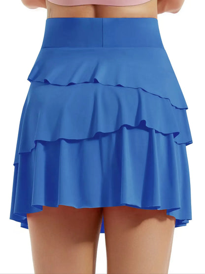 Tiered Ruffle Active Skort