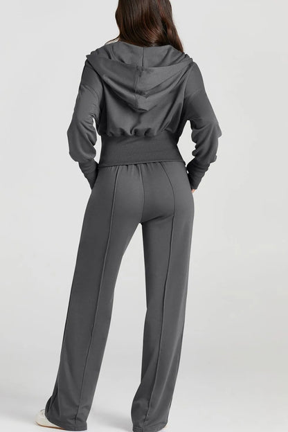Zip-Up Hoodie and Pants Active Set