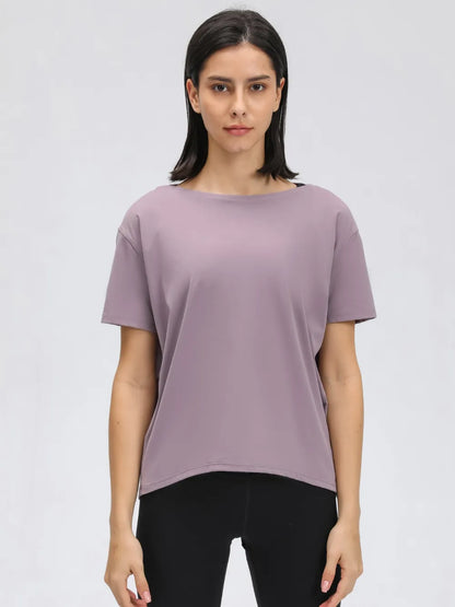 Millennia Round Neck Short Sleeve Active T-Shirt