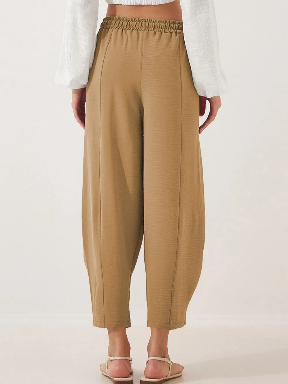 Full Size Drawstring Cropped Jogger Pants Plus Size