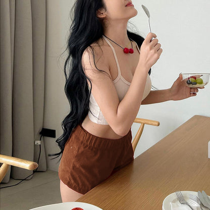 Versatile corduroy sexy spicy girl shorts for women