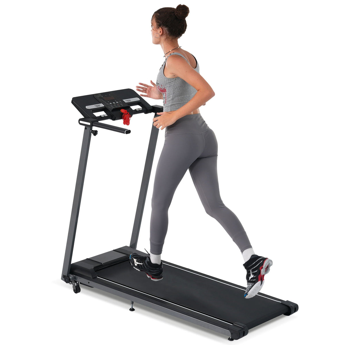 Folding Walking Pad Treadmill For Home With Incline 0.5 7.5Mph - Black
