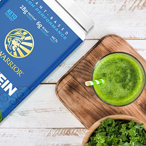 Organic Sunwarrior - Warrior Blend, Plant Based, Raw Vegan Protein Powder with Peas & Hemp, Chocolate, 30 Servings, 26.4 Ounce