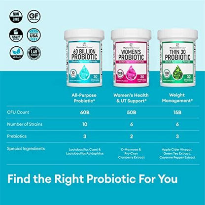 Organic Physician's Choice Probiotics 60 Billion CFU - 10