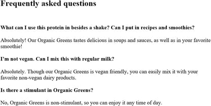 Purely Inspired Organic Greens Powder Superfood  Unflavored 24 Servings