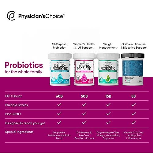 Organic Physician's Choice Probiotics 60 Billion CFU - 10