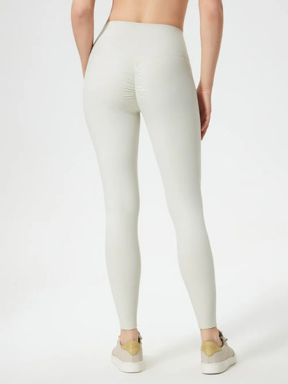 High waisted yoga pants for women shaping and slimming pleated peach buttocks exercise and fitness cropped pants
