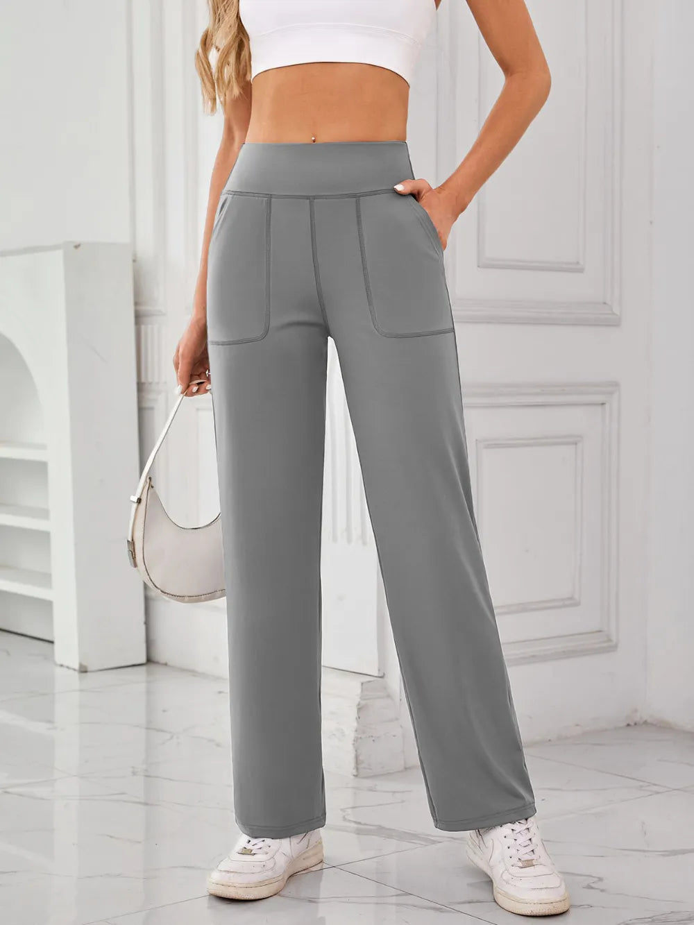 High Waist Active Pants with Pockets