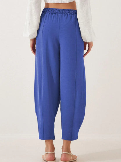 Full Size Drawstring Cropped Jogger Pants Plus Size