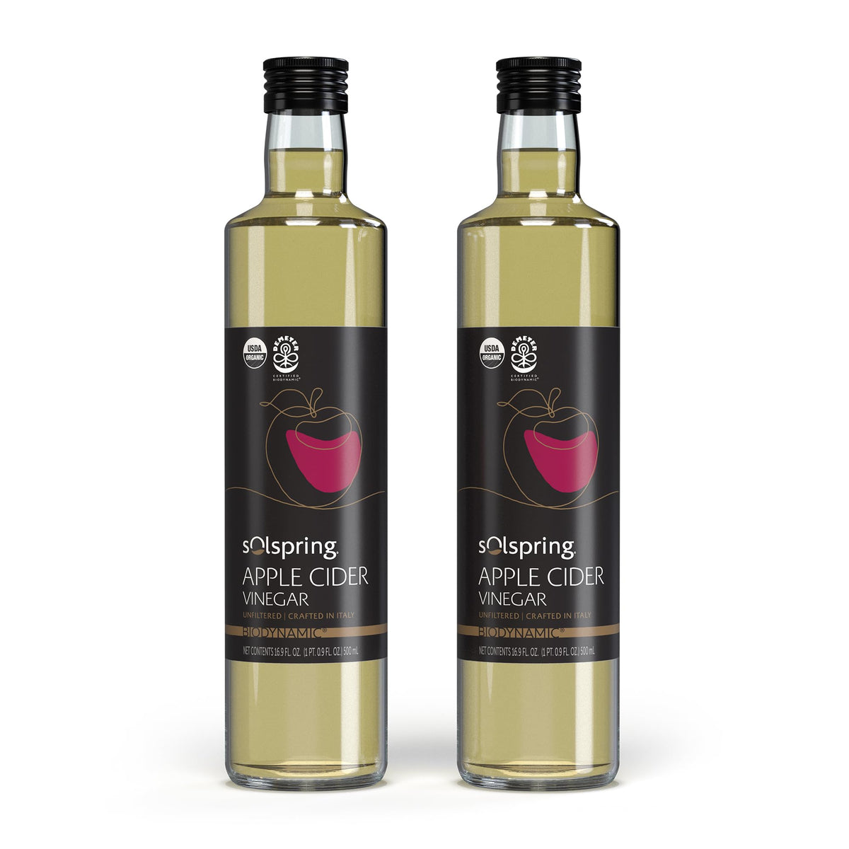 Dr. Mercola Solspring Biodynamic Organic Apple Cider Vinegar – 2 Pack