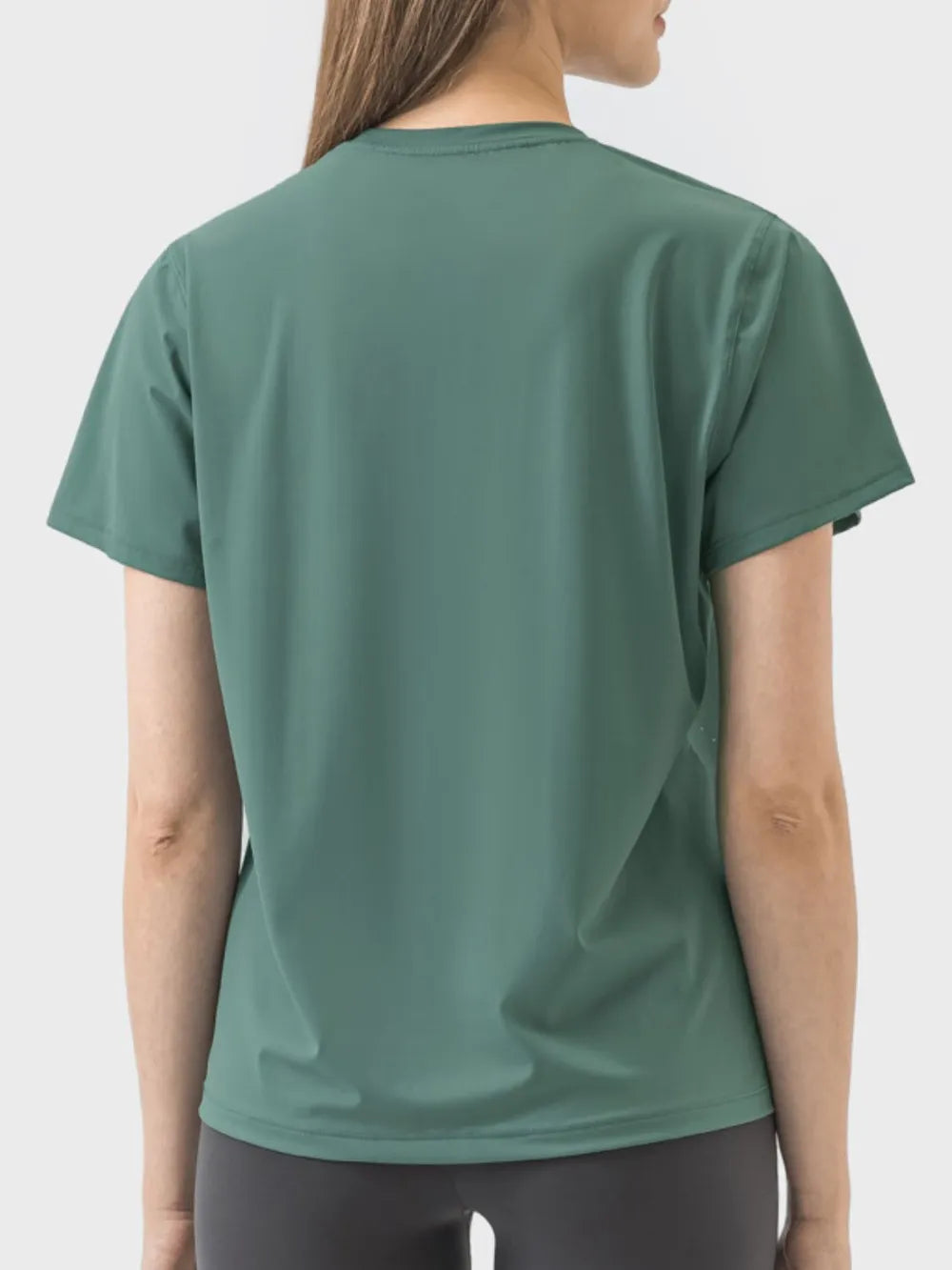 Round Neck Short Sleeve Active T-Shirt