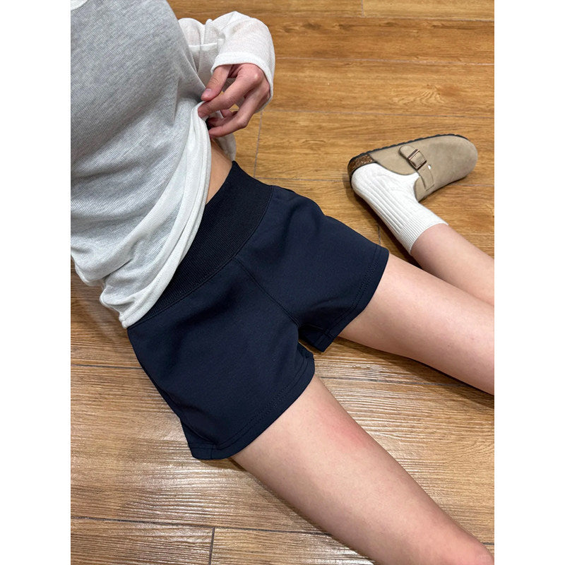 High-Waisted Elastic Bodycon Shorts for Women