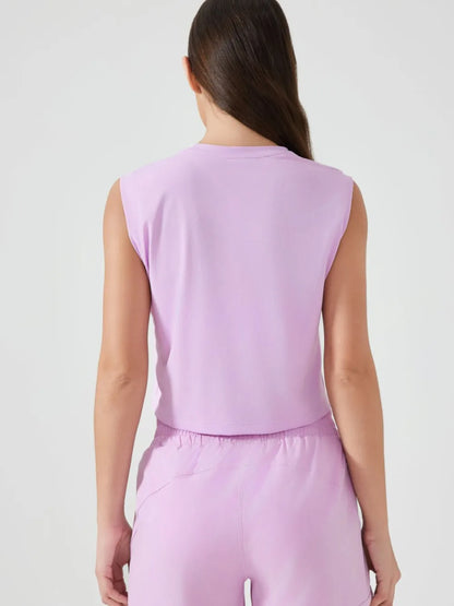Millennia Round Neck Cropped Active Tank