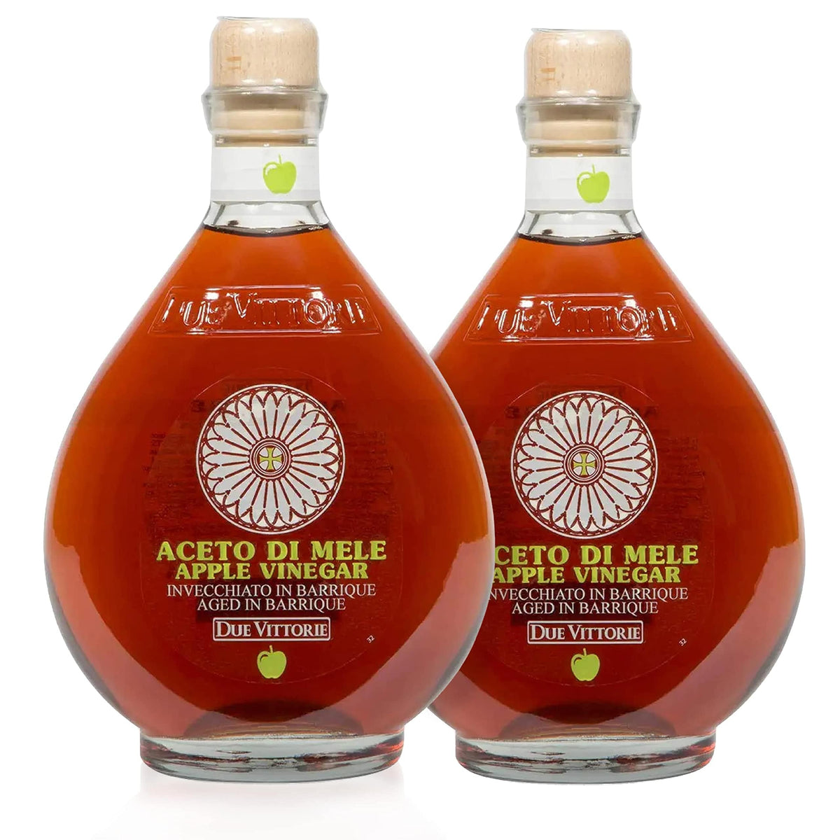 Due Vittorie Italian Apple Cider Vinegar Aged in Wine Barrels – 16.9 fl oz