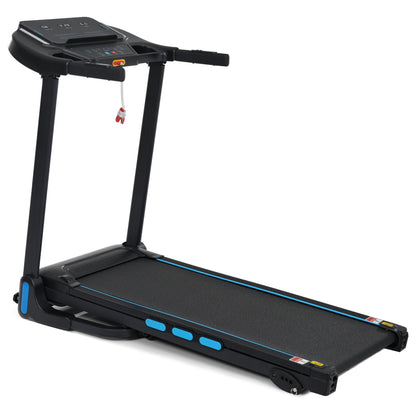 3.5Hp Hydraulic System Auto Foldable Treadmill With Incline, Heart Rate Sensors, Type C & USB Charge, Bluetooth Speaker - Black