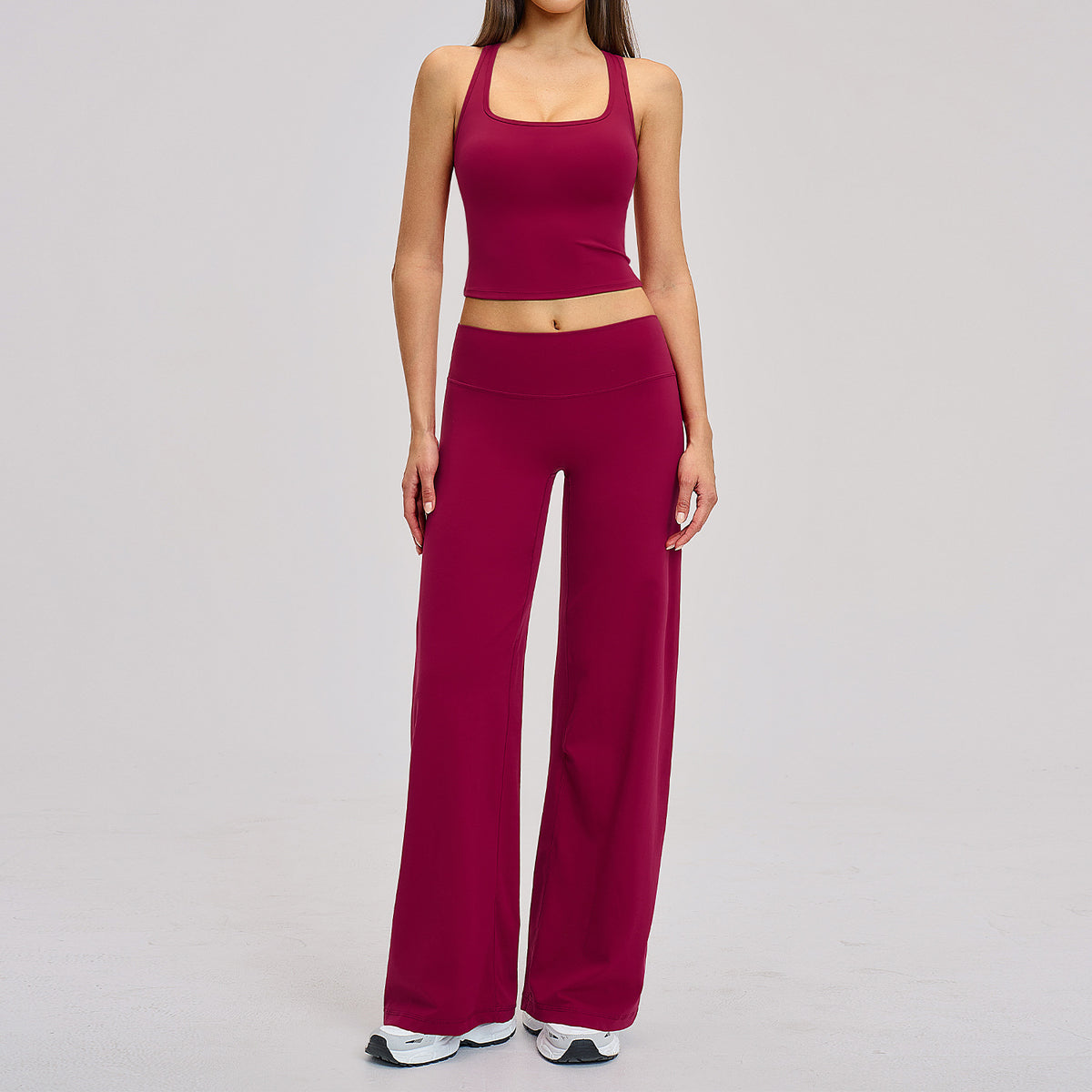 Comfortable Fleece-Lined Activewear Set, Form-Fitting Backless Sports Fitness Suit for Outdoor Leisure, Running, and Yoga