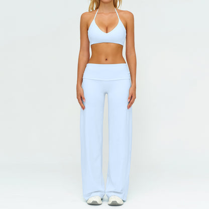 Fashionable Seamless Back Sports Bra Set with High-Waisted Leggings for Fitness, Running, Yoga and Casual Wear Style Activewear Set