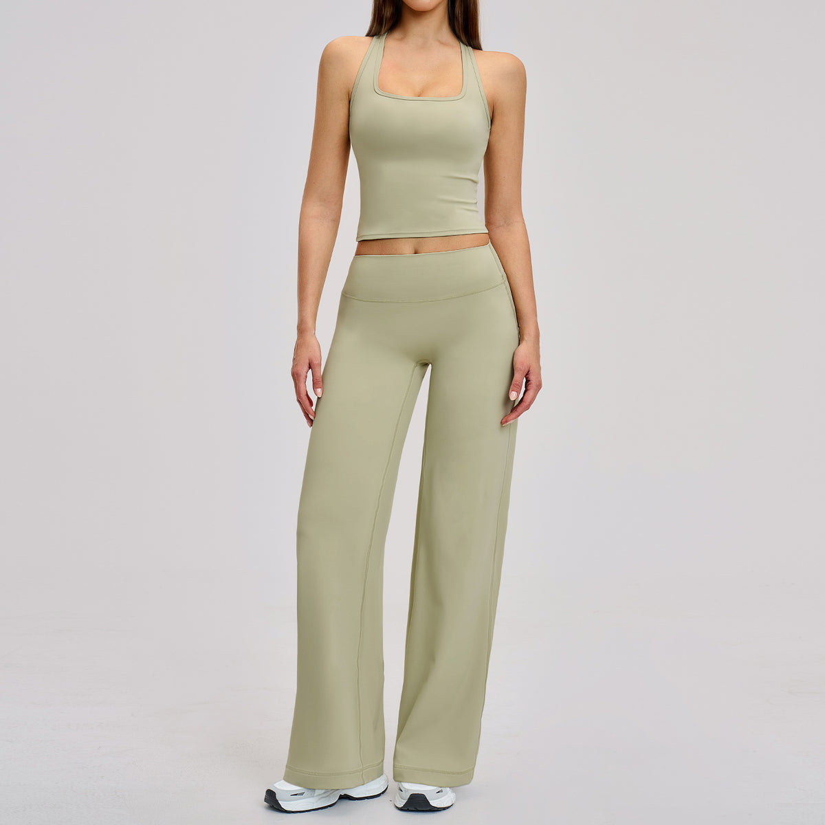 Comfortable Fleece-Lined Activewear Set, Form-Fitting Backless Sports Fitness Suit for Outdoor Leisure, Running, and Yoga