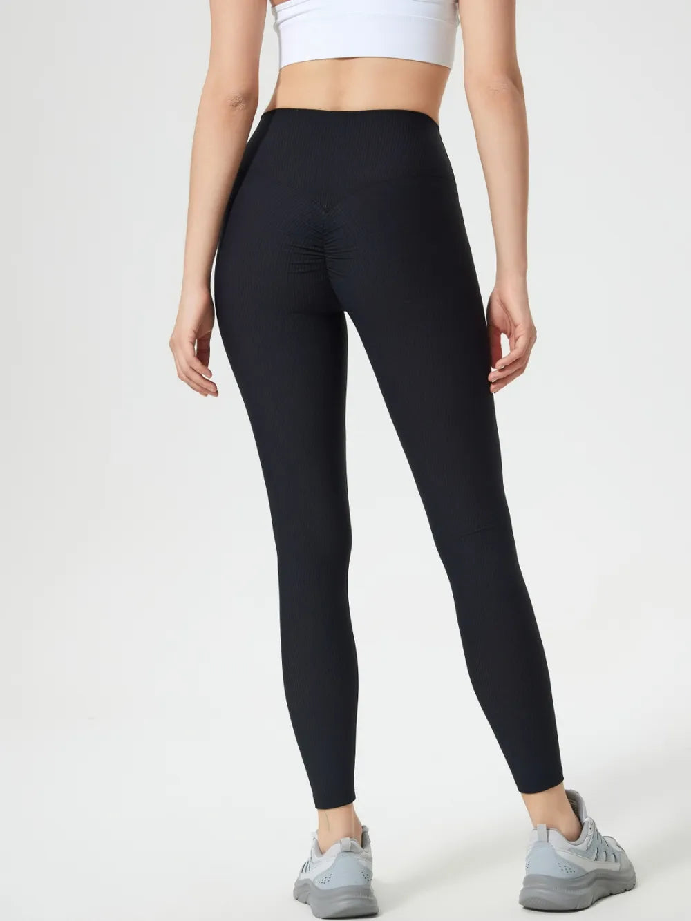 High waisted yoga pants for women shaping and slimming pleated peach buttocks exercise and fitness cropped pants