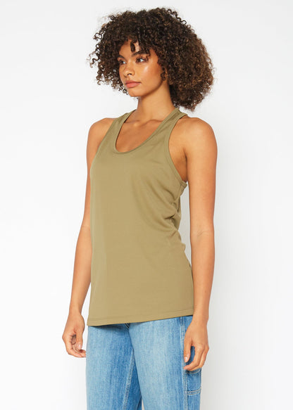Women's Eco Friendly Reolite Tech Tank Top in Khaki