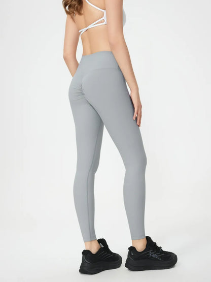 High waisted yoga pants for women shaping and slimming pleated peach buttocks exercise and fitness cropped pants