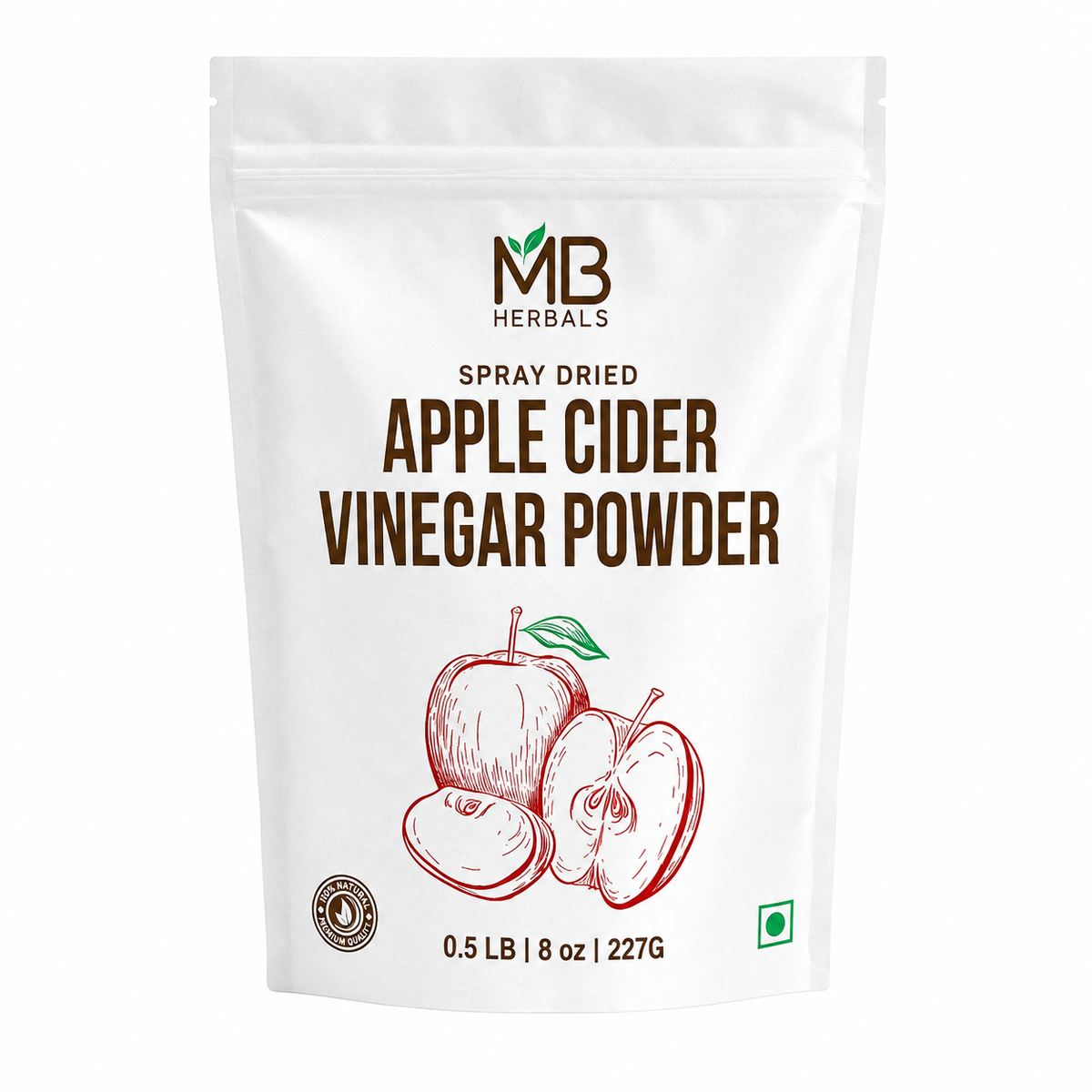 MB Herbals Apple Cider Vinegar Powder – 8 oz, 75 Servings