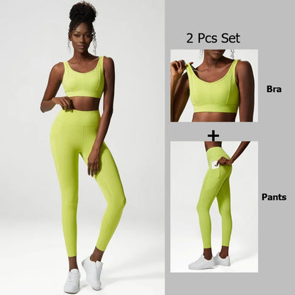 Large size fitness suit for women's quick drying exercise set