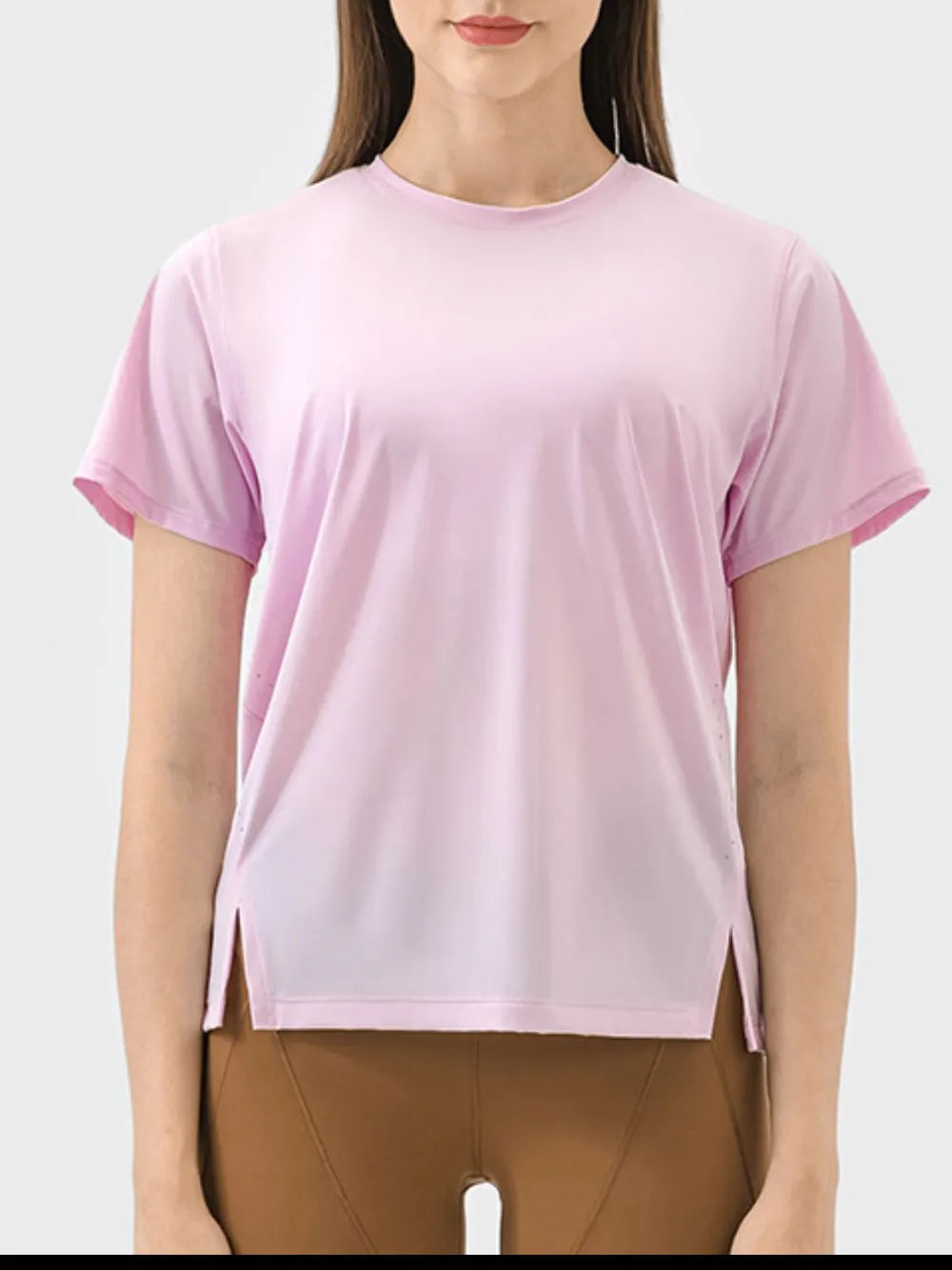 Round Neck Short Sleeve Active T-Shirt