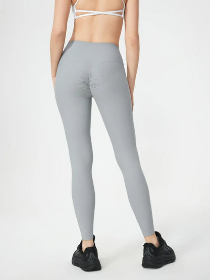 High waisted yoga pants for women shaping and slimming pleated peach buttocks exercise and fitness cropped pants