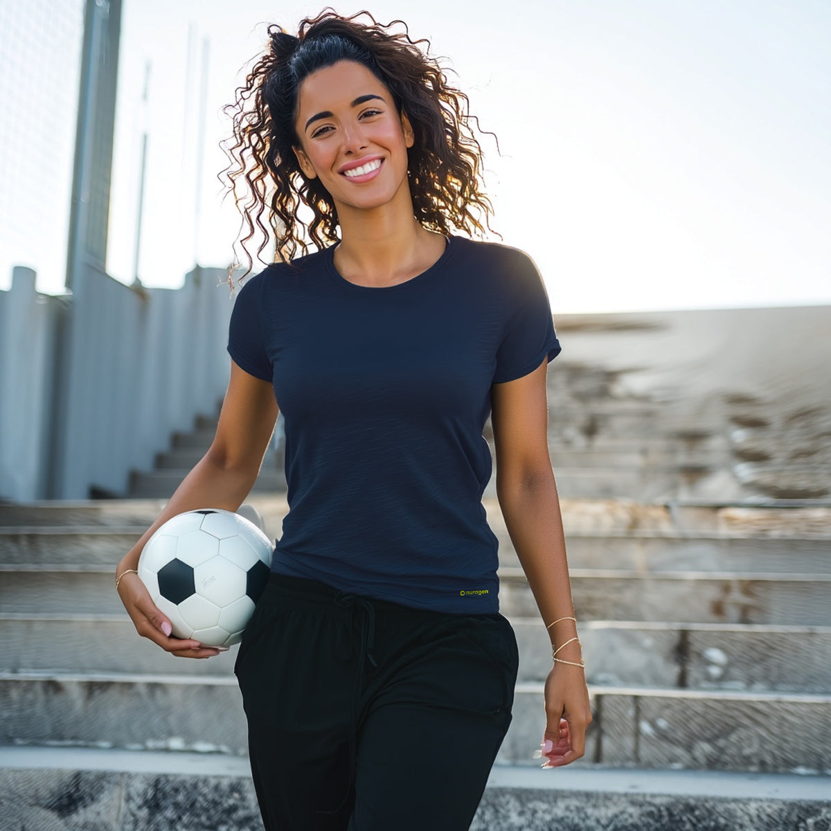 Kenzi Navy Short Sleeve Crew
