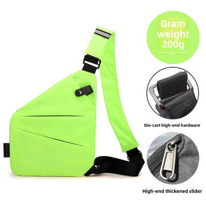 Close-Fitting Waterproof Lightweight Leather Membrane Large Capacity Shoulder Bag
