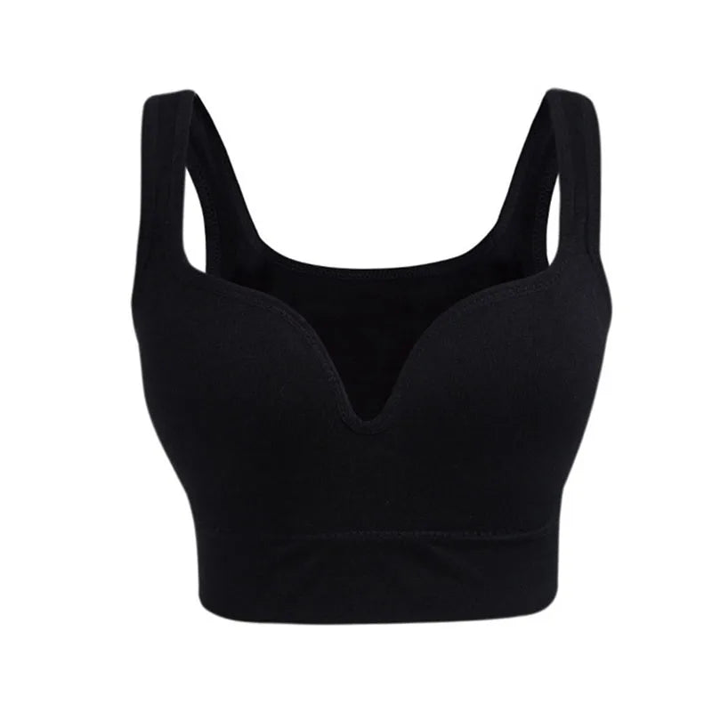 Women Wireless Sports Bra Fitness Running Vest Gym Workout Underwear Padded Tops Bralette Breathable Brassiere Push Up Bras