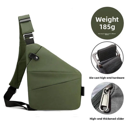 Close-Fitting Waterproof Lightweight Leather Membrane Large Capacity Shoulder Bag