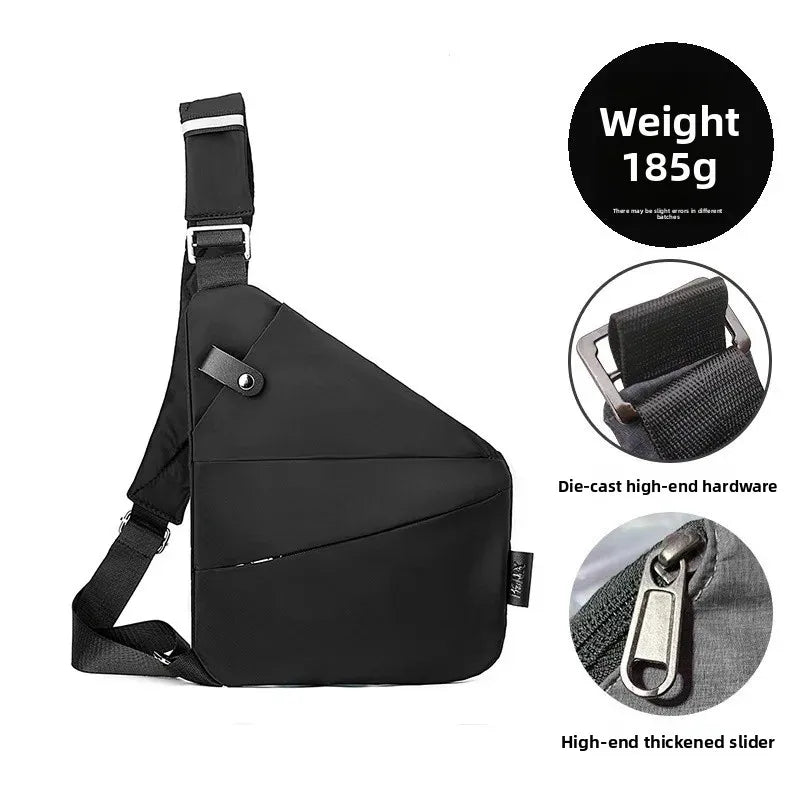 Close-Fitting Waterproof Lightweight Leather Membrane Large Capacity Shoulder Bag