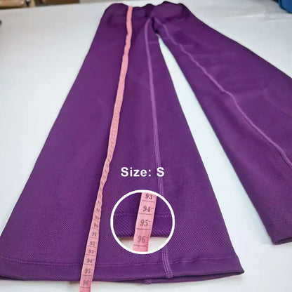 NCLAGEN Vision Flares Women Seamless Gym Yoga Pants High Cross Waist Fashion Sports Leggings Fitness Wide-leg Workout Trousers