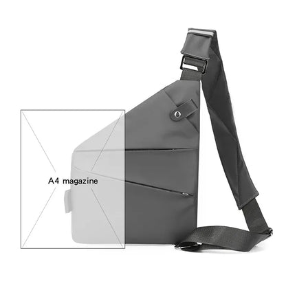 Close-Fitting Waterproof Lightweight Leather Membrane Large Capacity Shoulder Bag