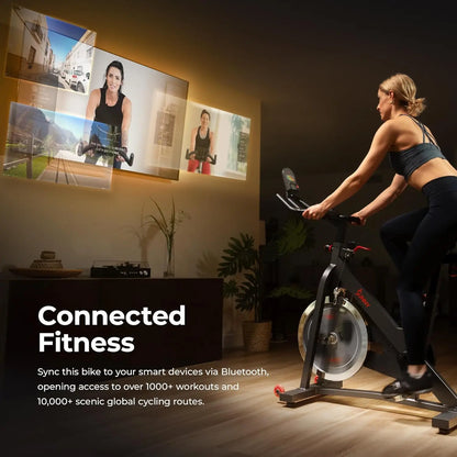 Health & Fitness Pro Cycling Stationary Bike, 40 LB Flywheel & 4-Way Adjustable Seat for Home Exercise & Indoor Cycle/Card