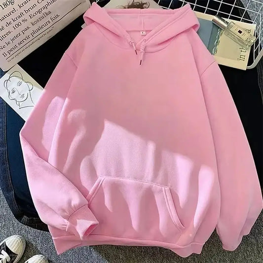 Autumn Fashion Women's Casual Hoodie Solid Color