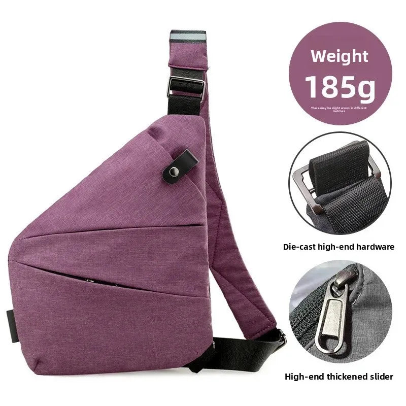 Close-Fitting Waterproof Lightweight Leather Membrane Large Capacity Shoulder Bag